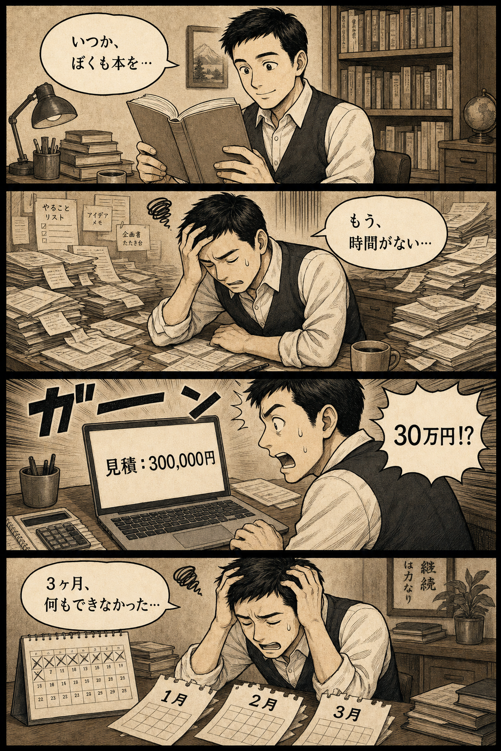 Kindleを出したいのに出せない3つの壁 ─ 4コマ漫画
